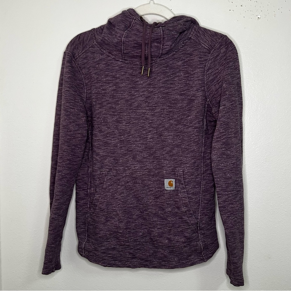 Carhartt Heathered purple hooded sweatshirt